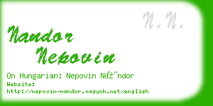 nandor nepovin business card